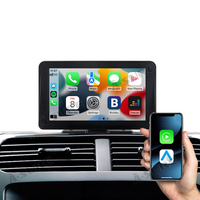 Tragbares Autoradio mit 7-Zoll-IPS-Touchscreen und kabellosem CarPlay und Android Auto für die Armaturenbrettmontage, universeller Multimedia-Player für Auto, LKW, SUV, Wohnmobil usw.