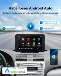 Tragbares Autoradio mit 7-Zoll-IPS-Touchscreen und kabellosem CarPlay und Android Auto für die Armaturenbrettmontage, universeller Multimedia-Player für Auto, LKW, SUV, Wohnmobil usw.