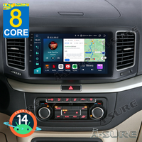 8-Kern 4+64GB Android 14 GPS Navi Autoradio für VW Sharan ll Seat Alhambra MK2 ab 2010 Kabelloses CarPlay Android Auto 4G LTE Bluetooth WIFI DSP RDS 1280HD