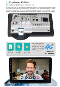 9'' 64G Radio Navi 4G LTE Carplay Android Auto GPS für Mercedes Benz W203 2000-2004