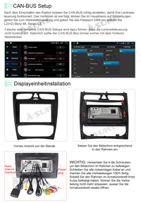 4G LTE 9'' Radio 4+64GB GPS Navi Carplay Android Auto für Mercedes Benz C-Klasse W203