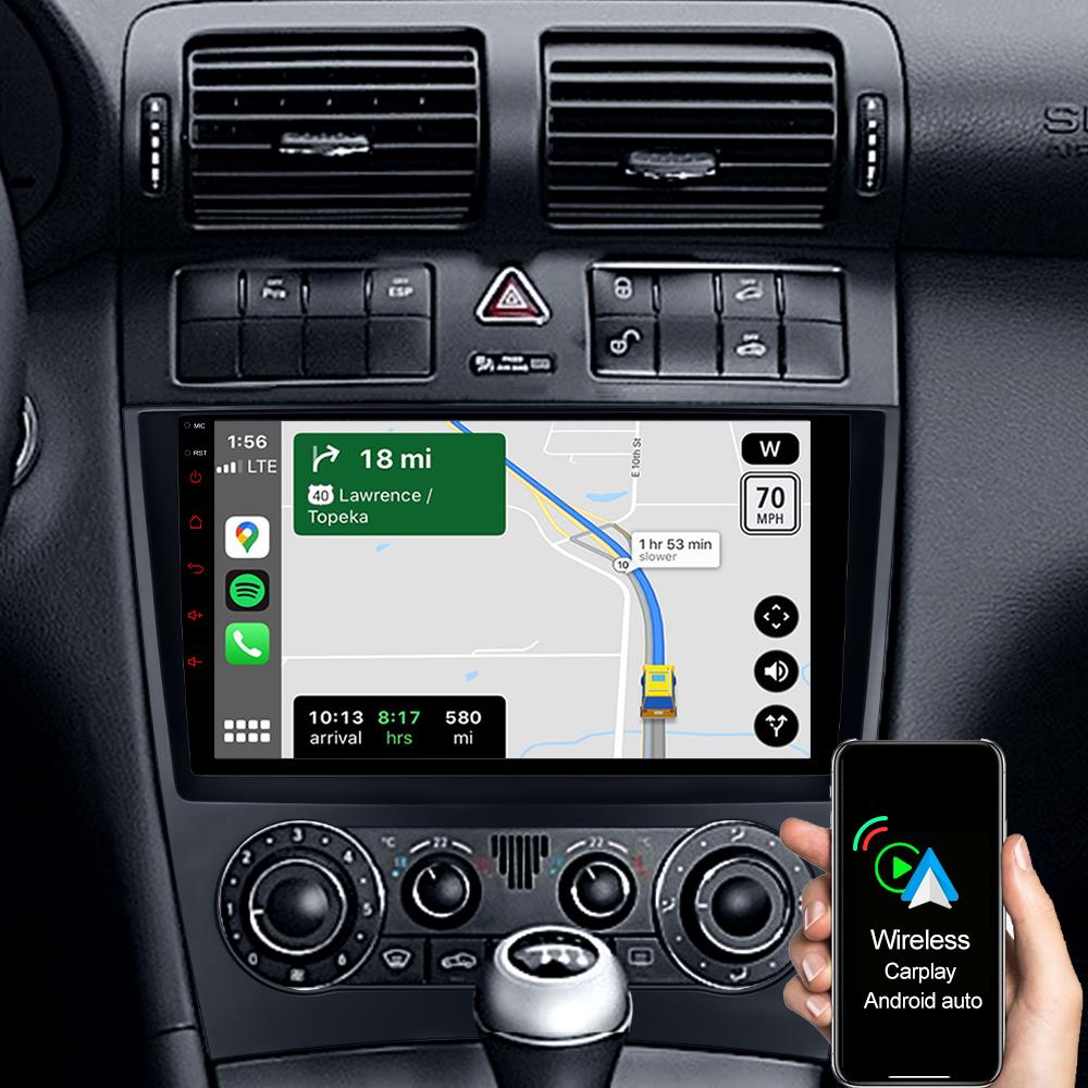 Autoradio GPS Android 9.0 7 pour Mercedes Benz C/CLC/CLK W203 W209