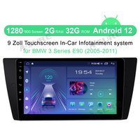 2+32GB Android 12 Autoradio Navi GPS Carplay DAB für BMW E90 E91 318i 320d