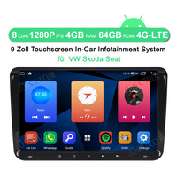 A-Sure 9‘’ 4+64GB Carplay Android 11 Autoradio GPS NAVI für VW PASSAT B6 Polo 6R Touran EOS