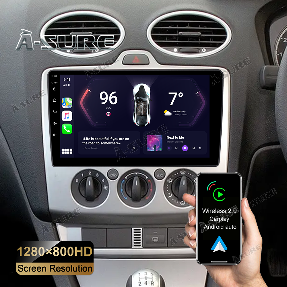 9'' Android 12 Autoradio Für Ford Transit Bus S-Max Focus Kuga 2+32G Fusion GPS Navi 