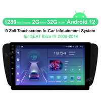Für Seat Ibiza 6j 9'' HD Android 12 Autoradio 4-Kern 2+32GB CarPlay DSP NAVI GPS