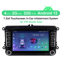Android 12 2-DIN 2+32GB NAVI RADIO GPS BT für VW GOLF PASSAT TOURAN POLO