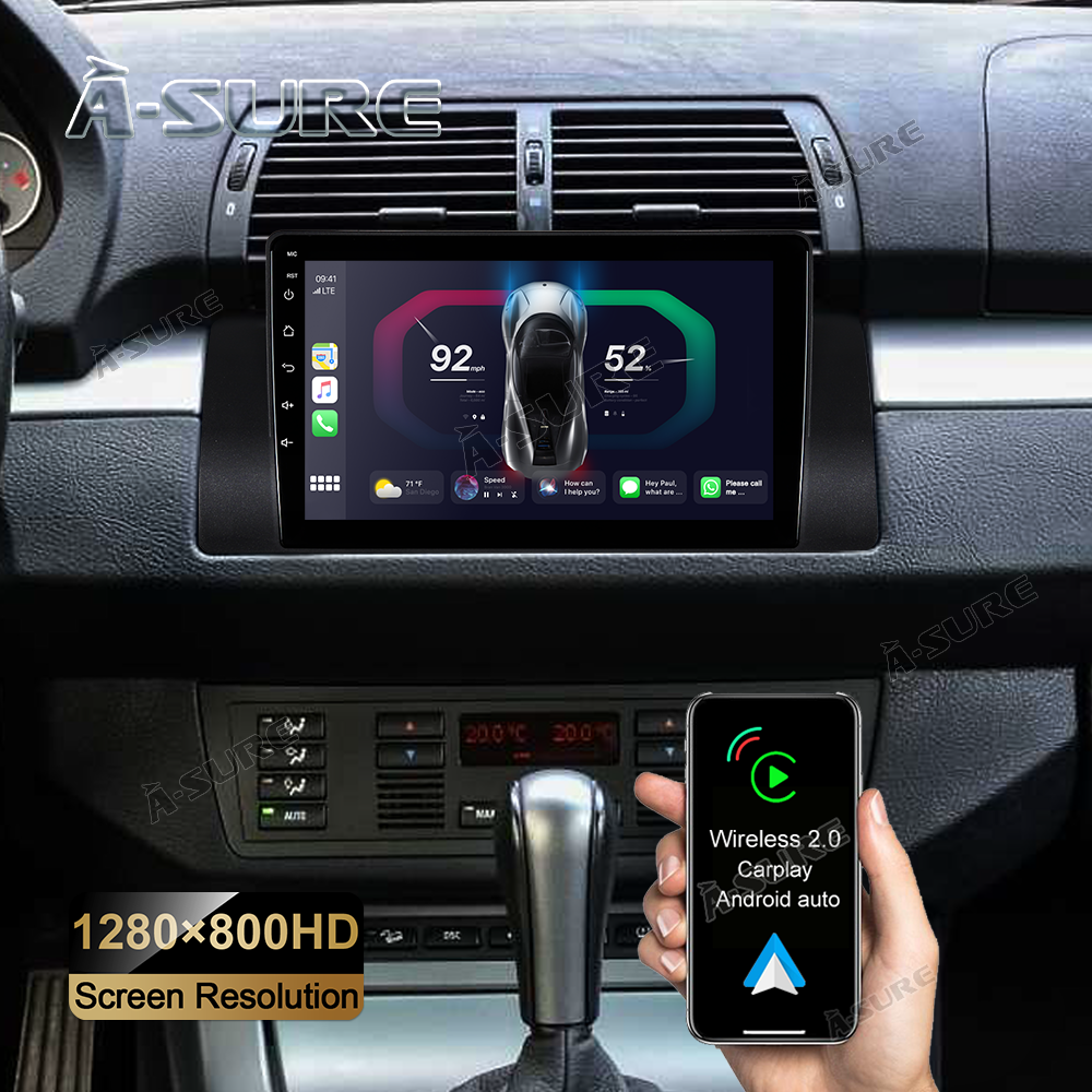 Für BMW E39 5er E53 X5 520i 530d 540i GPS 9" Android 12 Navi Autoradio 2+32GB Carplay DAB 