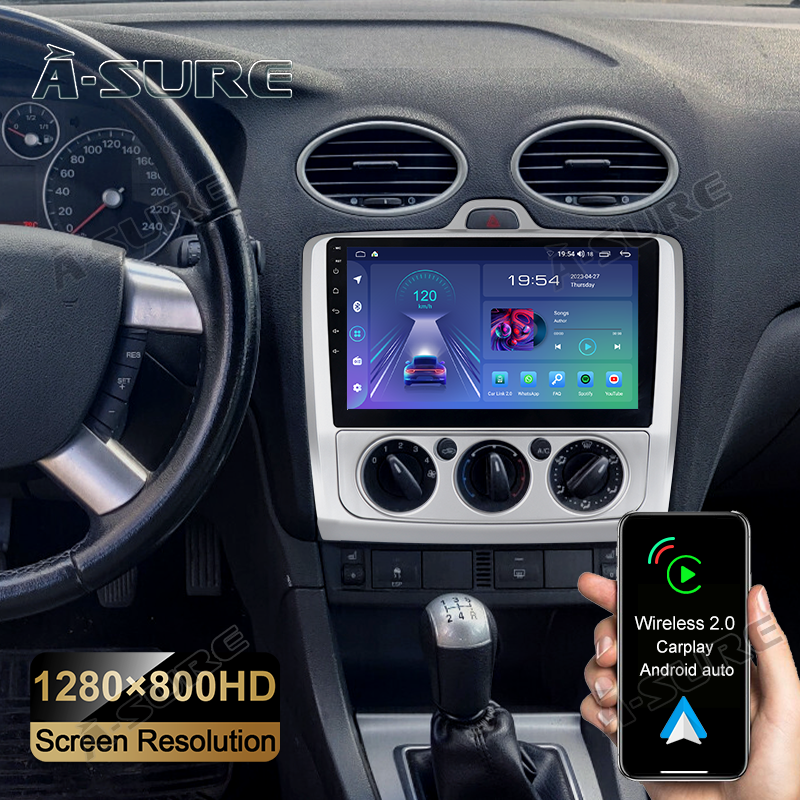 9" Autoradio für Ford Focus Mk2 2004-2011 Carplay Android 12 GPS Sat Nav Stereo 