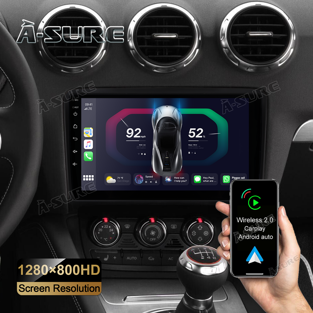 Für Audi TT 8J quattro Android 12 2GB+32GB Autoradio Apple Carplay GPS