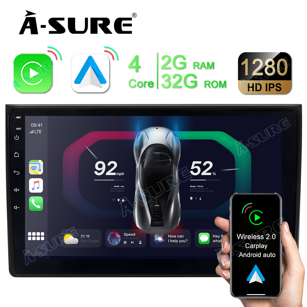 9'' 32GB Android 12 Radio navigationsgerät GPS Carplay 1280*720 IPS Für Audi A4 S4 RS4 B6 B7