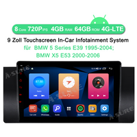4G LTE SIM Android10 Navi Wireless Carplay Autoradio 4+64GB GPS für BMW 5er E39