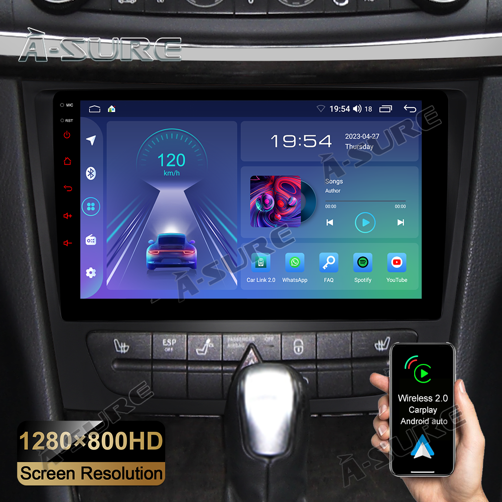 9" Carplay Android 12 Autoradio Navi 32GB Mercedes-Benz E-Klasse CLS C219 W211