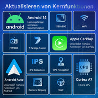 10,1 Zoll 2+64GB Android 14 Autoradio für Renault Master 2019–2023, Opel Movano B 2019–2021, Nissan NV400 2019–2023, kabelloses CarPlay Android Auto GPS-Navigation Bluetooth Wi-Fi DSP FM RDS 1280x800 Touchscreen