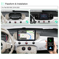 2+32G Android 12 Autoradio Navi Radio WIFI Carplay für Fiat 500 500C 2016-2020