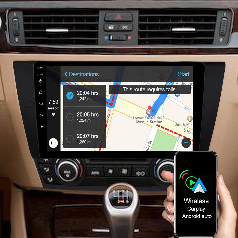 4G-LTE SIM Android10 Radio Navi 64G 8 Core für BMW 3er Touring E90 E91 318i 320d