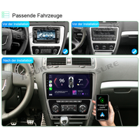 10'' Android 12 DSP GPS Navi 2+32GB Für Autoradio Skoda Octavia 2 II Wireless Carplay