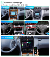 9'' 64G Radio Navi 4G LTE Carplay Android Auto GPS für Mercedes Benz W203 2000-2004