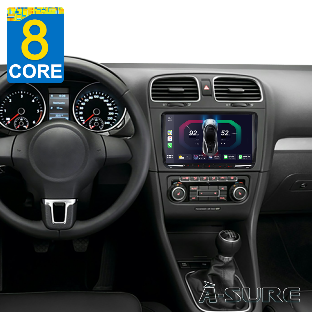 9 Zoll 4+64GB Autoradio Octa-Core Android 13 für VW GOLF 5 6 PASSAT Tiguan Polo Sharan ChatGPT 4G WIFI GPS Navi