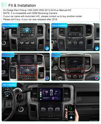 9" Car Radio Stereo For Dodge Ram 1500 2500 3500 2013-2018 Android 12 Carplay GPS Navi WiFi
