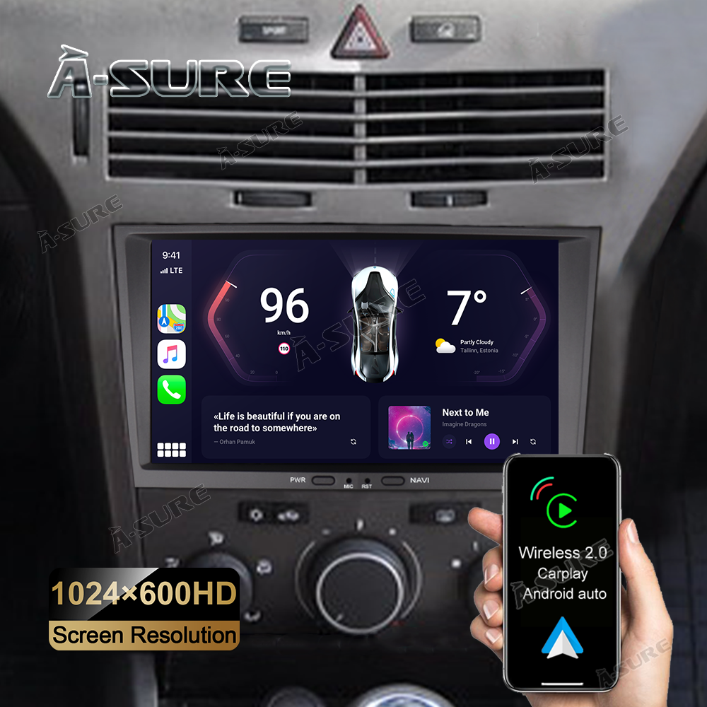 7 Android 9.0 GPS-Autoradio für Vauxhall Corsa Astra Vectra Zafira