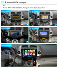 Android 12 Autoradio Navi Wireless Carplay 2+32GB für Toyota RAV4 MK3 2006-2011
