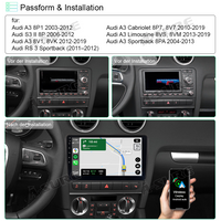 9‘’ 3G+32G Carplay Autoradio Android 10 Navi GPS für AUDI A3 S3 RS3