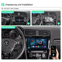 4+64GB Android 13 Autoradio Octa-Core Navi für VW Golf 7 Golf yl Schwarz 4G LTE WIFI ChatGPT DSP