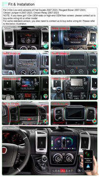 9" Android 13 CarPlay Radio Stereo für 2-Din Citroen Relay Fiat Ducato Peugeot Boxer 2007-2023 GPS Navi WIFI BT FM DSP