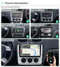 9" Autoradio für Ford Focus Mk2 2004-2011 Carplay Android 12 GPS Navi Stereo 