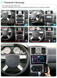 9'' Android 12 CarPlay 1280p GPS Navi für Autoradio Chrysler 300 300C 2005-2010