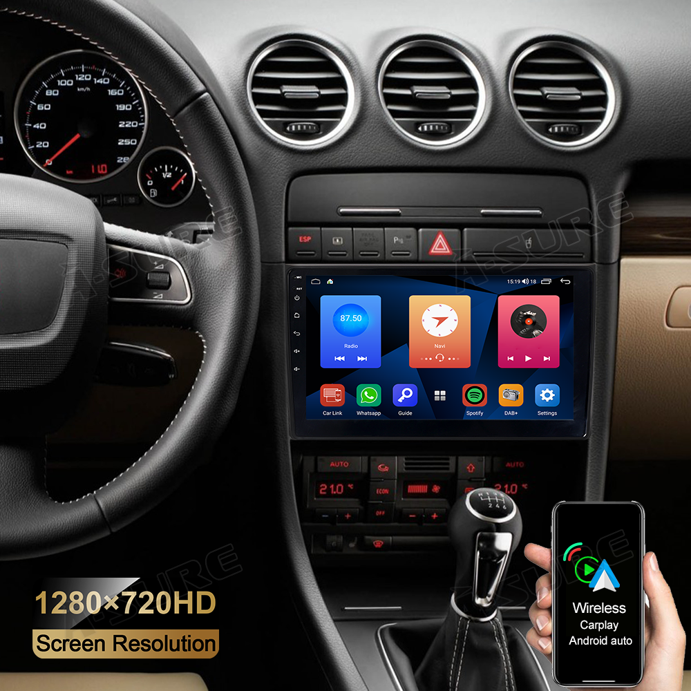 4G LTE SIM Android 10 Autoradio 32 GB GPS Navi Radio für Audi A4 S4 RS4 B6 B7 8E