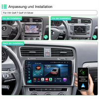4+64GB Android 13 Autoradio Octa-Core Navi für VW Golf 7 Golf yl Silber 4G LTE WIFI ChatGPT DSP