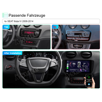 Für Seat Ibiza 6j 9'' HD Android 12 Autoradio 4-Kern 2+32GB CarPlay DSP NAVI GPS