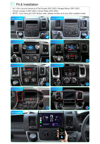 Android 13 CarPlay Autoradio 2+32 GB GPS Navi für 1-Din Fiat Ducato Citroen Relay 2007–2023