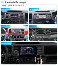 Android 12 Autoradio Carplay WIFI GPS Navi für VW T6 Transporter Multivan 2016-2021