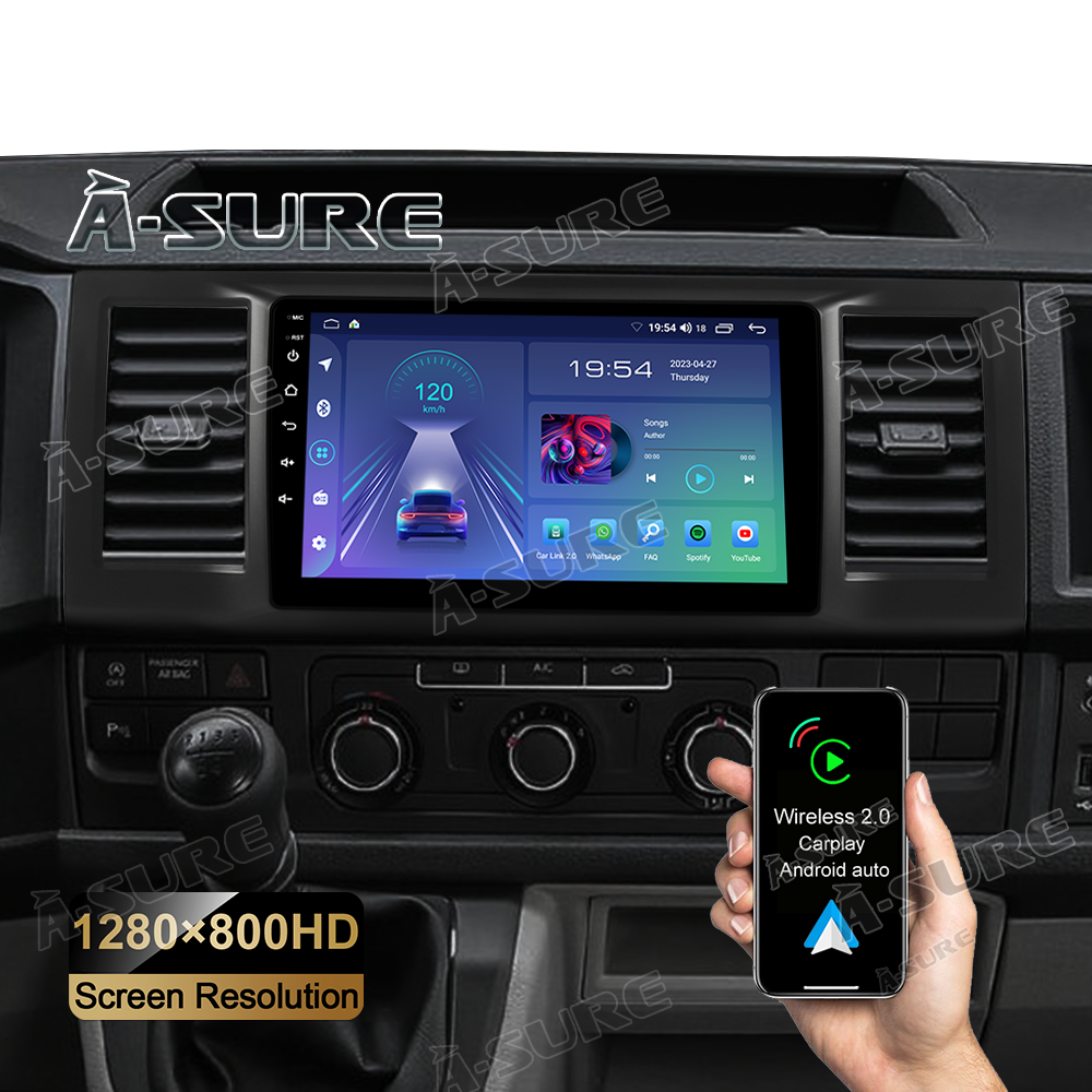 Android 12 Autoradio Carplay WIFI GPS Navi für VW T6 Transporter Multivan 2016-2021