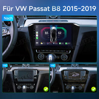10,1 Zoll 2+64GB Android 14 Autoradio für VW Passat B8 2015-2019, 1280HD IPS Touchscreen kabelloses CarPlay Android Auto GPS-Navigation Bluetooth 5.0 Wi-Fi DSP FM RDS USB Rückfahrkamera