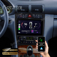 Für Mercedes C-Klasse W203 W209 Radio Wireless Carplay 9'' 32GB Android 12 GPS Navi 
