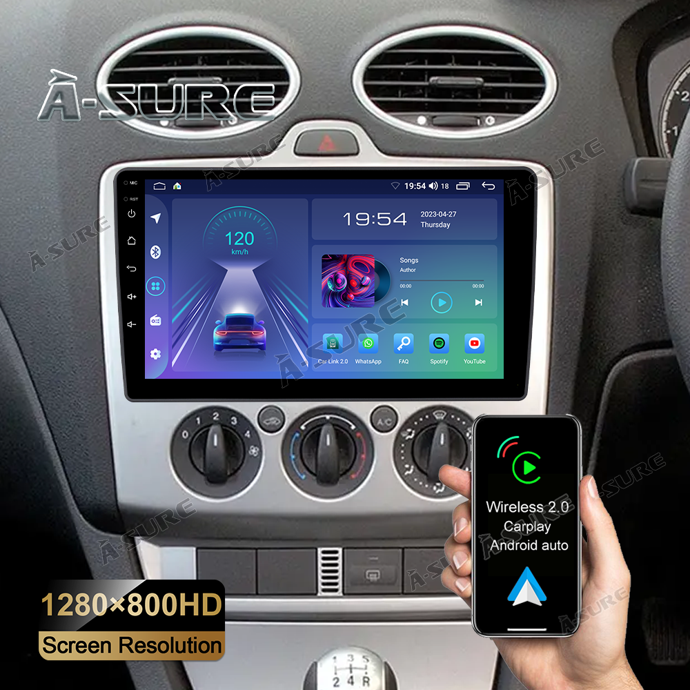 9'' Android 12 Autoradio Für Ford Transit Bus S-Max Focus Kuga Fusion GPS Navi Wlan IPS 