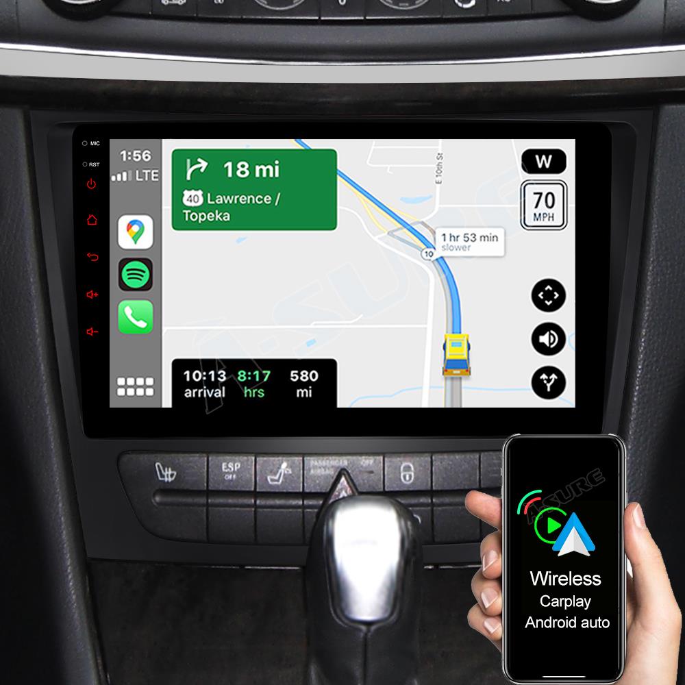 4G LTE SIM Carplay Android 10 NAVI Radio 4+64GB für Mercedes BENZ E/CLS W211 C219