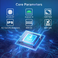 10,1 Zoll 2+64GB Android 14 Autoradio für Renault Master 2019–2023, Opel Movano B 2019–2021, Nissan NV400 2019–2023, kabelloses CarPlay Android Auto GPS-Navigation Bluetooth Wi-Fi DSP FM RDS 1280x800 Touchscreen