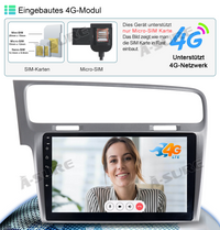 4+64GB Android 13 Autoradio Octa-Core Navi für VW Golf 7 Golf yl Silber 4G LTE WIFI ChatGPT DSP