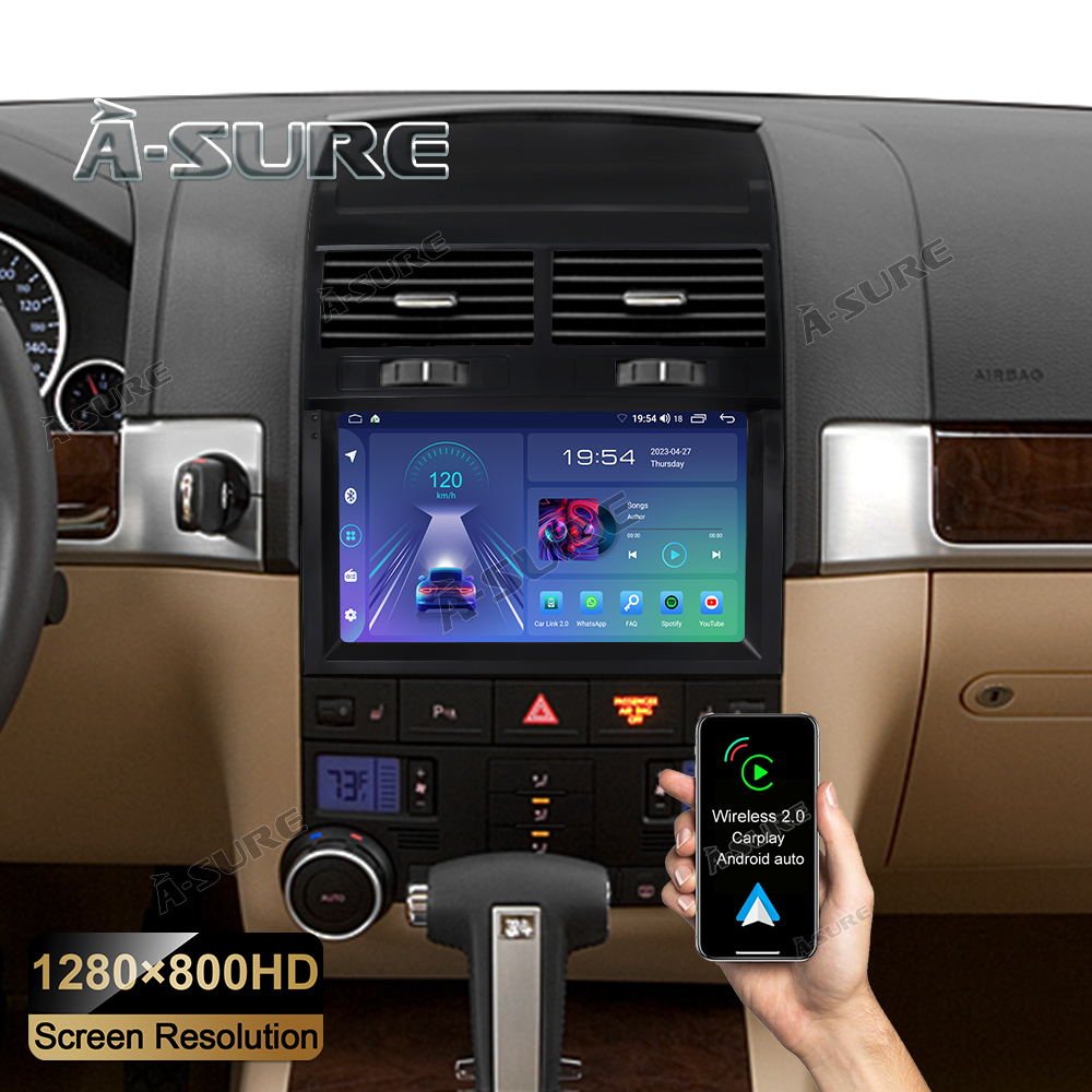 9'' Android 12 GPS NAVI SWC für VW Touareg I 7L/II 7P 2002- 2009 CarPlay Autoradio