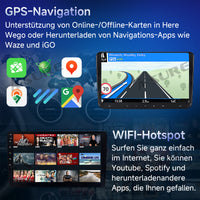 4+64GB 8-Kern Android 14 Autoradio für Opel Corsa/Corsa D/Zafira B/Astra H/Antara/Vectra C/Meriva, 1280HD IPS Touchscreen kabelloses CarPlay Android Auto 4G LTE GPS-Navigation Bluetooth 5.0 Wi-Fi DSP RDS USB Rückfahrkamera