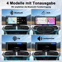 9,26 Zoll Auto Display mit Drahtlosem CarPlay & Android Auto – 4K Dashcam, 1080P Rückfahrkamera, Touchscreen – Tragbares CarPlay Bildschirm für Auto, SUV, LKW, 64GB TF Karte