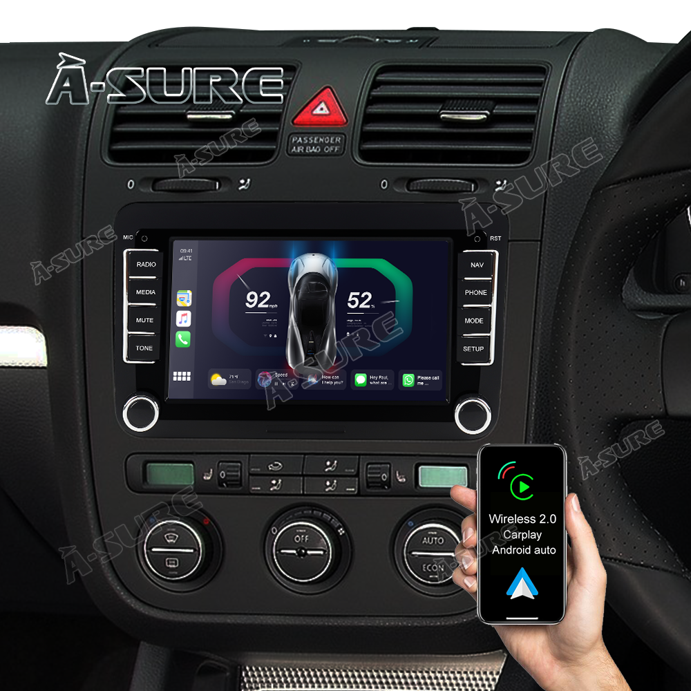 Android Autoradio pour VW Golf 5 Golf 6 Tiguan Polo 7 2 Din HD
