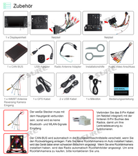 Android 12 Navi DAB GPS BT 32GB Autoradio für VW T5 Transporter Multivan Touareg