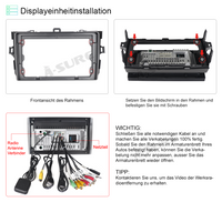 9‘’ Android 12 Autoradio GPS Navi 2+32G CarPlay DSP Für Toyota Corolla 2006-2012