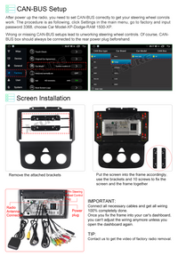 9" Car Radio Stereo For Dodge Ram 1500 2500 3500 2013-2018 Android 12 Carplay GPS Navi WiFi